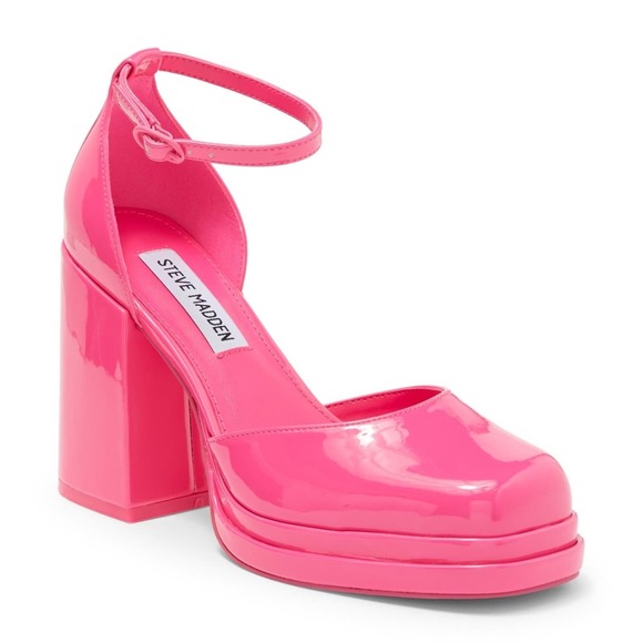 Steve Madden Shoes - NIB Steve Madden Definable Platform Pumps Hot Pink sz 8.5 Barbie Patent Leather